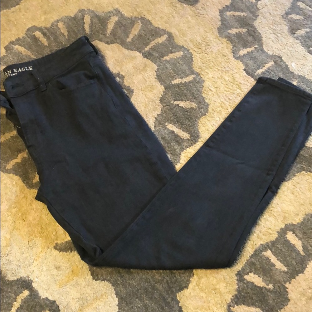 Solid black high waisted jeans